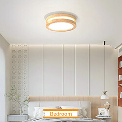 Stoex 30CM Plafond Moderne À Leds Plafonniers Intérieurs Plafonnier en Bois Pour Couloir Chambre Cuisine Salon Blanc Froid