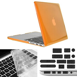 Wewoo Housse Étui Orange pour Macbook Pro Retina 13,3 pouces Chapeau-Prince 3 en 1 Crystal Hard Shell de protection en plastique avec Keyboard Guard & Port prise de poussière