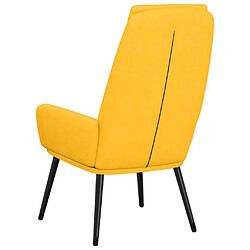 Acheter vidaXL Chaise de relaxation Jaune moutarde Tissu