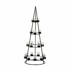 Paris Prix Arbre Déco en Métal 21 Photophores 110cm Noir