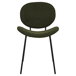 Beliani Chaise de salle à manger LUANA Set de 2 Bouclé Vert foncé pas cher