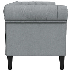 Acheter vidaXL Canapé Chesterfield 2 places gris clair tissu