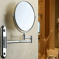 Universal Loupe installée miroir rond commode composée rasage pliant toilette miroir maquillage gratuit mur installé | miroir de bain