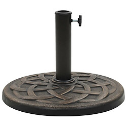 vidaXL Socle rond de parasol Polyrésine 19 kg Bronze