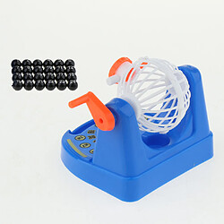 Mini Cage Bingo et Balles Set Machine de Jeu de Loterie Interactive Interactive Blue pas cher