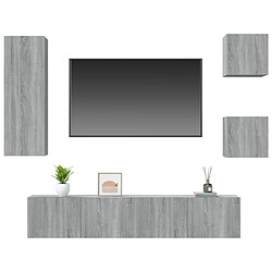 Avis vidaXL Ensemble de meubles TV 5 pcs Sonoma gris Bois d'ingénierie