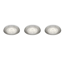 Philips 518275 - Spots encastrables LED 3 x 3W - Argent