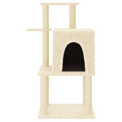 Avis Arbre à chat avec griffoirs,niche pour chat en sisal crème 97 cm -MN20775