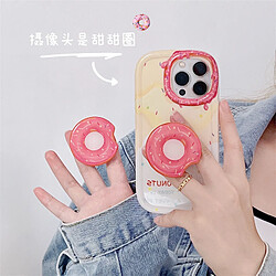 GUPBOO Étui pour iPhone11ProMax Creative Cream Donut Personality Phone Case Holder Femme