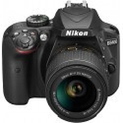 Appareil Photo Nikon Reflex - D3400 + Objectif 18-55 mm + Objectif 55-200 mm + Sac Photo + Carte SD 8Go