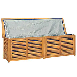 Acheter vidaXL Boîte de rangement jardin et sac 175x50x53 cm bois massif teck