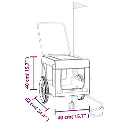 vidaXL Remorque de vélo pour animaux de compagnie jaune et noir pas cher