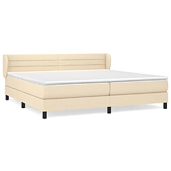 Maison Chic Lit Adulte - Lit simple Lit à sommier tapissier avec matelas moelleux - Meuble de Chambre - Crème 200x200 cm Tissu -MN68250