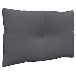 Avis vidaXL Coussins de palette lot de 3 anthracite tissu