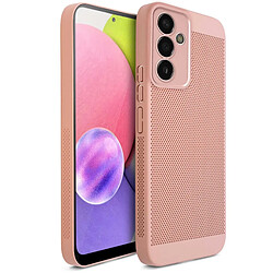 Moozy VentiGuard Coque de téléphone pour Samsung A54 5G Rose pastel – Housse respirante avec motif perforé pour la circulation de l'air, ventilation, anti-surchauffe