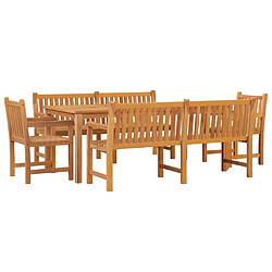 Avis Maison Chic Ensemble de salle à manger de jardin 5 pcs,Table et chaises d'extérieur Bois de teck massif -GKD174984