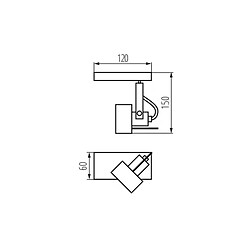 Kanlux Plafonnier - Applique Mural 1x10W GU10 Blanc Intérieur 120°/330°