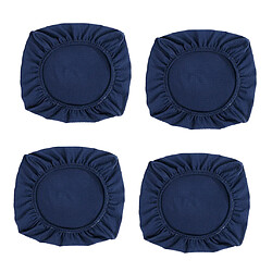 4pcs jacquard polyester stretch mariage siège à manger chaise couvrir bleu foncé_m pas cher