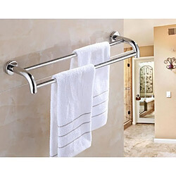 2 ? Double Barres Porte-serviettes Support Mural En Acier Inoxydable