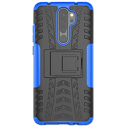 Wewoo Coque Pour Xiaomi Redmi Note 8 Pro Texture de pneu TPU antichoc + PC Housse de protection avec support bleu