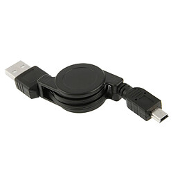 Avis Wewoo Câble noir pour Motorola V3 / Téléphone portable / MP3 / MP4 / Appareil photo numérique / GPS, Longueur: 10cm peut être étendu à 80cm, USB 2.0 à mini 5 broches USB rétractable données et de chargeur