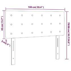 vidaXL Tête de lit à LED Bleu 100x5x78/88 cm Tissu pas cher