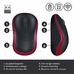 Avis Universal Ajuster Logitech M185 Curry de souris optique sans fil de souris 2,4 GHz USB