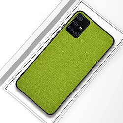 Wewoo Coque Pour Galaxy A51 Housse de protection en tissu antichoc vert