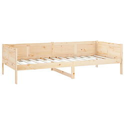 Avis vidaXL Lit de jour sans matelas bois de pin massif 90x190 cm