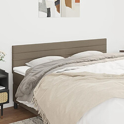 Maison Chic Lot de 2 Têtes de lit design pour chambre - Décoration de lit Taupe 100x5x78/88 cm Tissu -MN51954