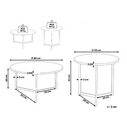 Avis Beliani Table d'appoint Table basse MDF Bois foncé TIPPO