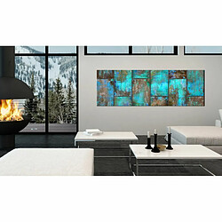 Paris Prix Tableau Imprimé Metal Mosaic : Blue 40 x 120 cm