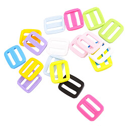 Avis 20 pcs mélangé 3 barres rectangle boucles glissent l'outil tri glissent la boucle 20mm