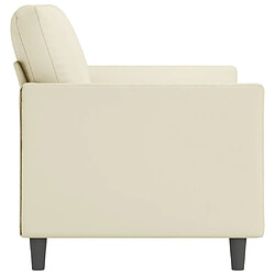 Acheter Maison Chic Canapé à 2 places,Sofa de Salon,Canapé droit Crème 120 cm Similicuir -GKD387253