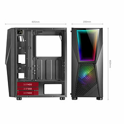 Avis Boîtier ATX semi-tour Mars Gaming MC777 LED RGB Noir