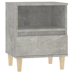 vidaXL Table de chevet Gris béton 40x35x50 cm