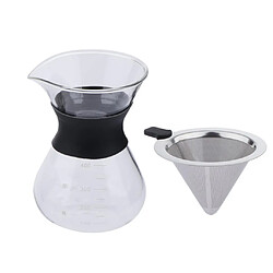 Ensemble De Cafetière Versez Sur La Cafetière + Filtre à Café Conique Net 200ml