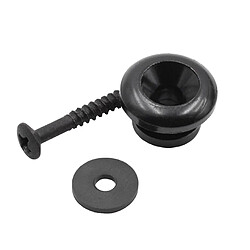 vhbw Bouton pour sangle de guitare, ceinture pour guitare classique, occidentale, basse, électrique - noir champignon