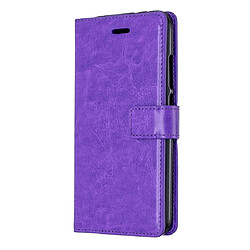 Wewoo Housse Coque Crazy Horse Texture Horizontal Étui en cuir avec support et fentes pour cartes et portefeuille et cadre photo Xiaomi Mi A3 violet