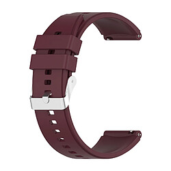 Avizar Bracelet pour Huawei Watch GT Runner Renforcé Boucle Argentée Bordeaux