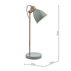 Acheter Luminaire Center Lampe de table Frederick gris et cuivre satiné 1 ampoule