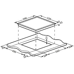 Avis Schneider Plaque induction SCTI6041N3/1, 4 foyers dont 1 extensible, 7400w