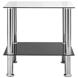 Maison Chic Table d'appoint | Table Basse Transparent 45x50x45 cm Verre trempé -GKD42589 pas cher