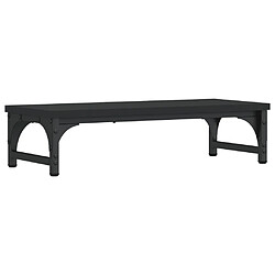 vidaXL Support de moniteur noir 55x23x14 cm bois d'ingénierie