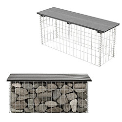 En.Casa Banc du jardin Gabion Friesland gris [pro.tec]