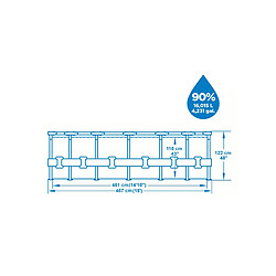 Piscine Hors-sol Tubulaire Bestway Steel Pro Max 457x122 cm Épurateur à Cartouche de 3 028 L/H Bâche et Échelle