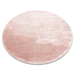 RUGSX Tapis VISCO cercle rose 8 peluche, IMITATION FOURRURE DE LAPIN cercle 120 cm