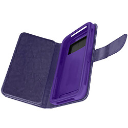 Avizar Etui Smartphone 5,3 à 5,5'' Portefeuille Mutirangements Caméra Slide violet