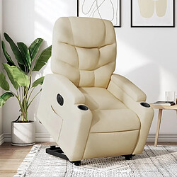 Maison Chic Fauteuil Relax pour salon, Fauteuil inclinable électrique crème tissu -GKD39966