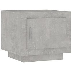 vidaXL Table basse gris béton 51x50x45 cm bois d'ingénierie